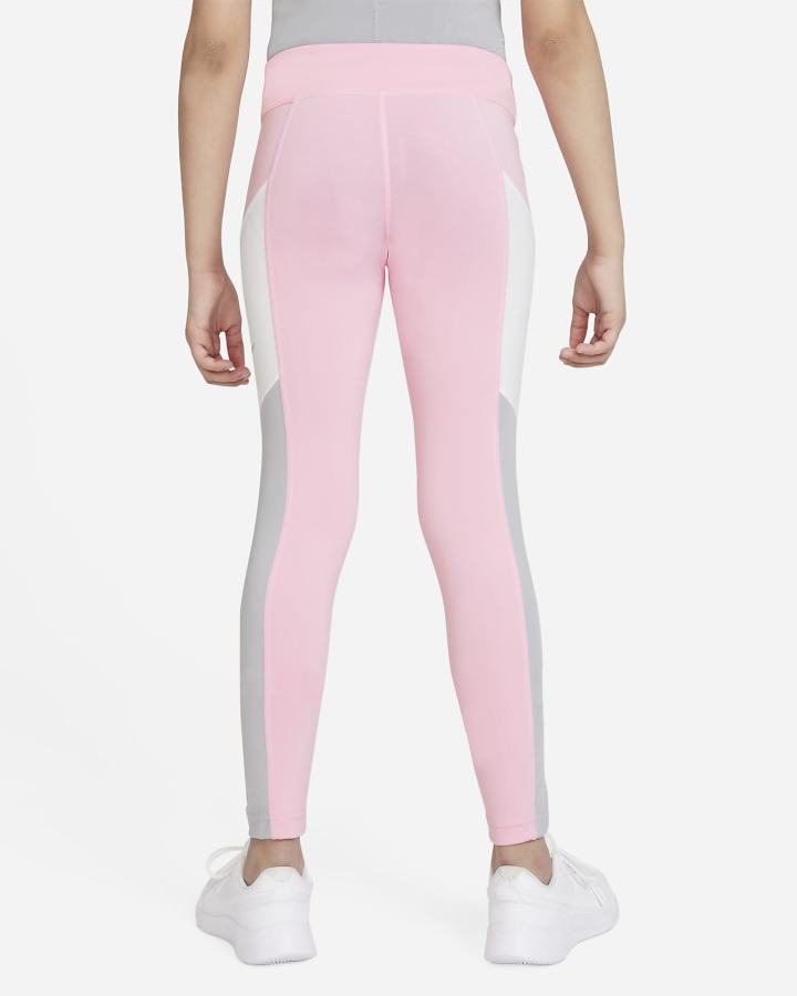 Leggins Nike Dri-FIT Trophy Kids Training Niña Rosas Gris Claro Blancas | ZIGDE-3584