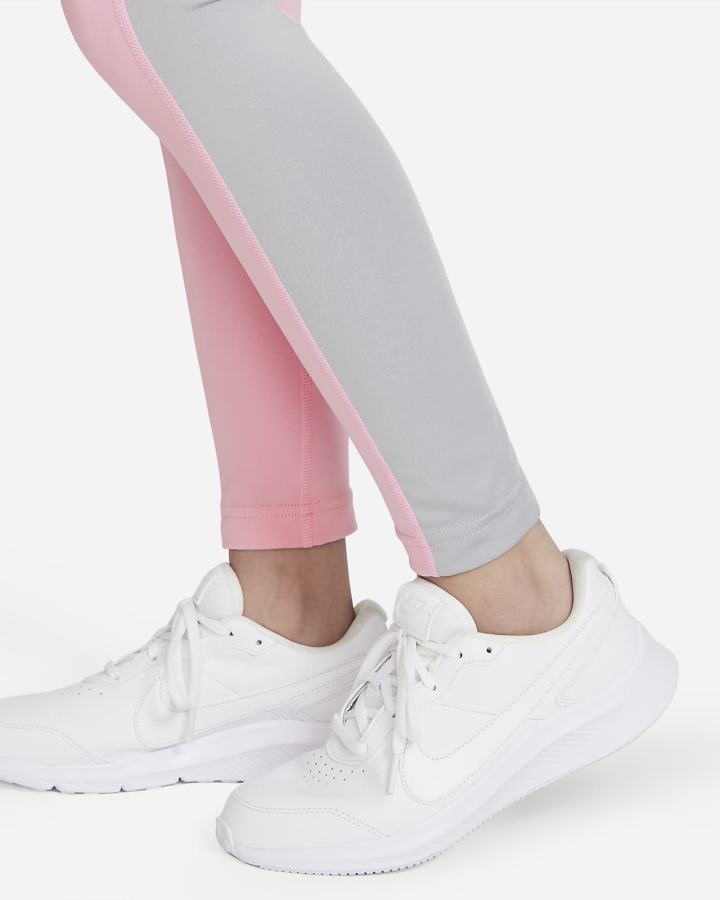 Leggins Nike Dri-FIT Trophy Kids Training Niña Rosas Gris Claro Blancas | ZIGDE-3584