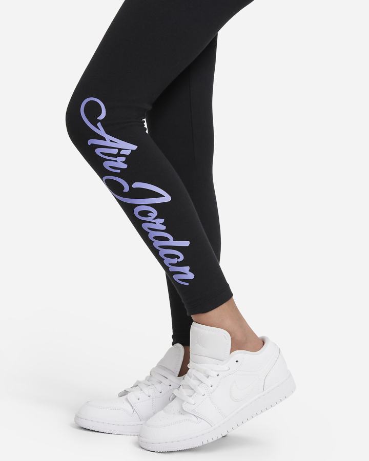 Leggins Nike Jordan Kids High-Waisted Niña Negras | VBLXR-9150