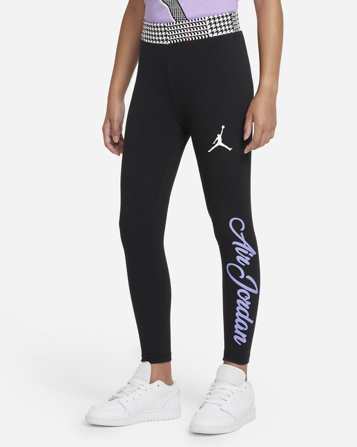 Leggins Nike Jordan Kids High-Waisted Niña Negras | VBLXR-9150