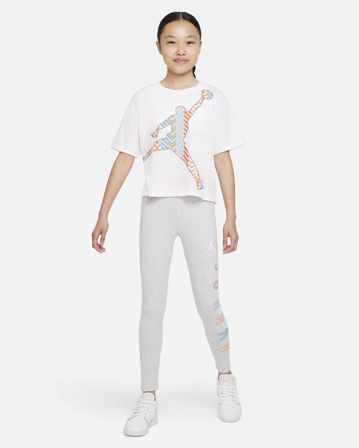 Leggins Nike Jordan Kids Niña Gris | LFRTB-4596