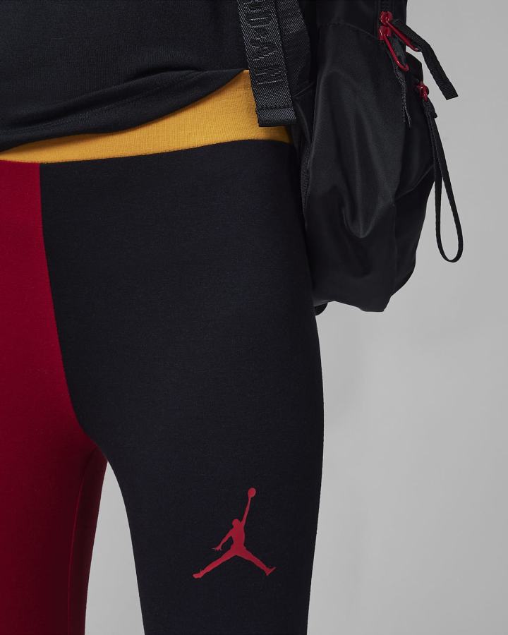 Leggins Nike Jordan Kids Paprika Blocked Niña Rojas Negras | LKITZ-7480