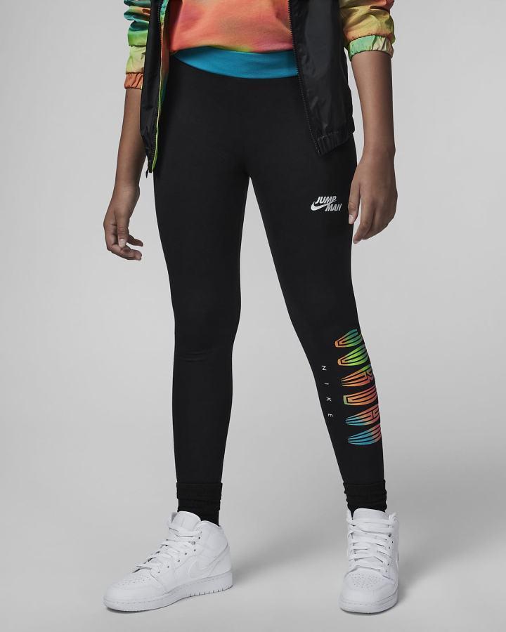 Leggins Nike Jordan MVP Kids High-Waisted Niña Negras | TWJFH-0816