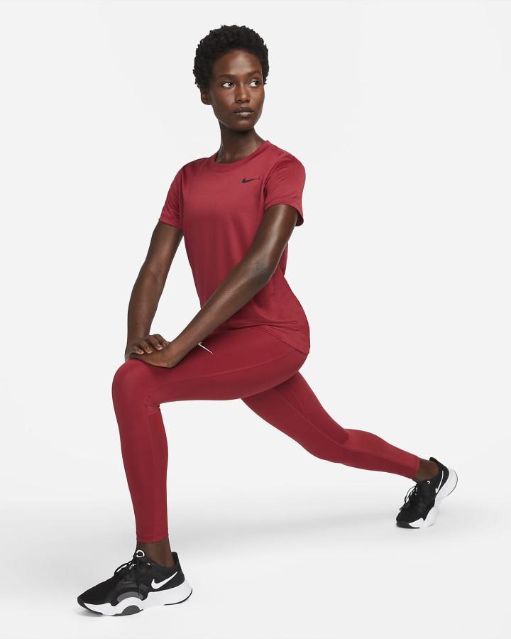 Leggins Nike Pro 365 (Plus Size) Mujer Burdeos Negras Blancas | BXWMP-6879