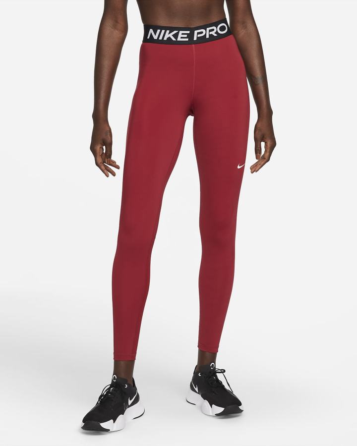 Leggins Nike Pro 365 (Plus Size) Mujer Burdeos Negras Blancas | BXWMP-6879