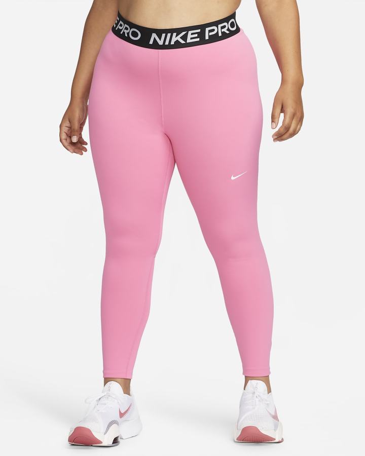 Leggins Nike Pro 365 (Plus Size) Mujer Negras Blancas | UHNOT-2760