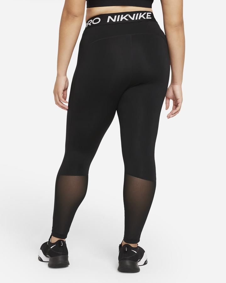Leggins Nike Pro 365 (Plus Size) Mujer Negras Blancas | ZREPL-0156