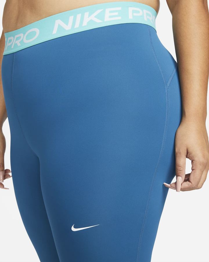 Leggins Nike Pro 365 (Plus Size) Mujer Turquesa Blancas | DFVYH-4201