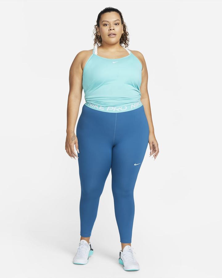 Leggins Nike Pro 365 (Plus Size) Mujer Turquesa Blancas | DFVYH-4201