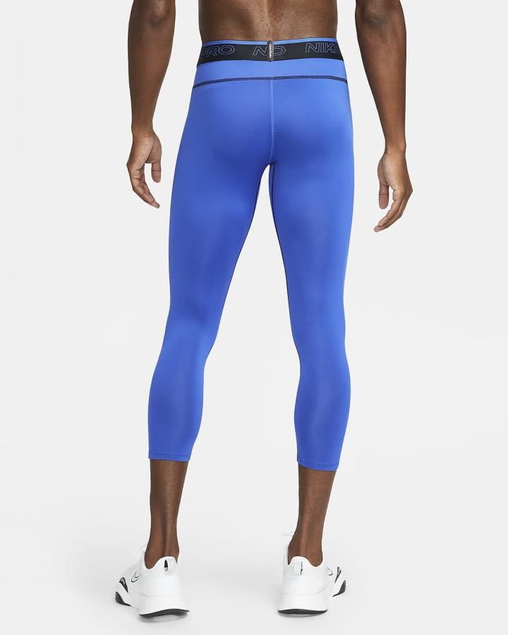 Leggins Nike Pro Dri-FIT 3/4 Hombre Azul Real Negras | XWTNI-6974