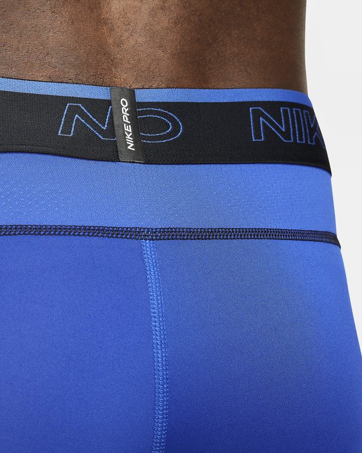 Leggins Nike Pro Dri-FIT 3/4 Hombre Azul Real Negras | XWTNI-6974