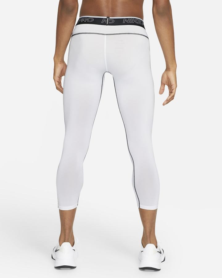 Leggins Nike Pro Dri-FIT 3/4 Hombre Blancas Negras | CDUPG-1498
