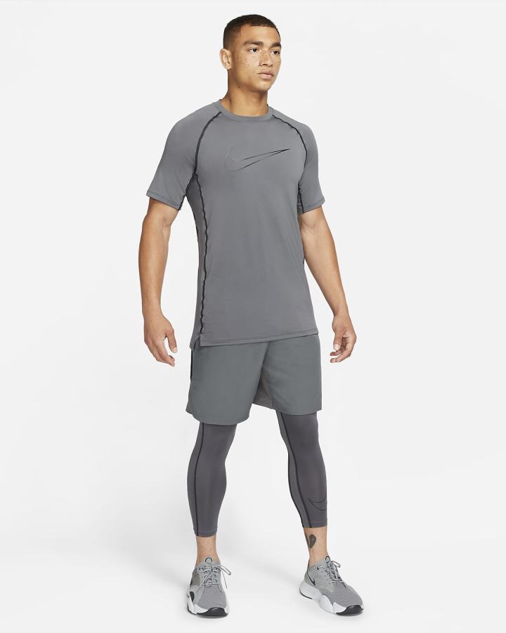 Leggins Nike Pro Dri-FIT 3/4 Hombre Gris Negras | XAGPR-0158