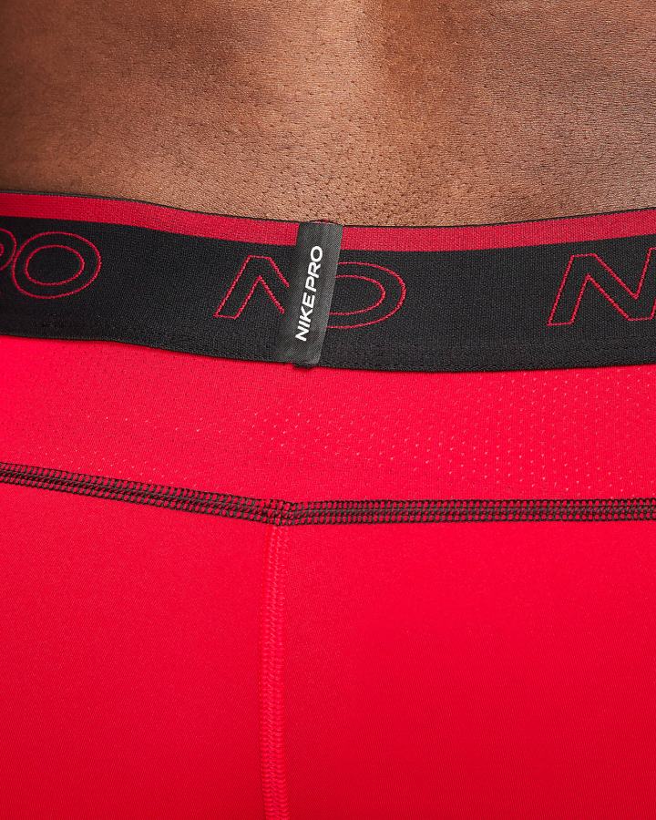 Leggins Nike Pro Dri-FIT 3/4 Hombre Rojas Negras | HPJUO-8412