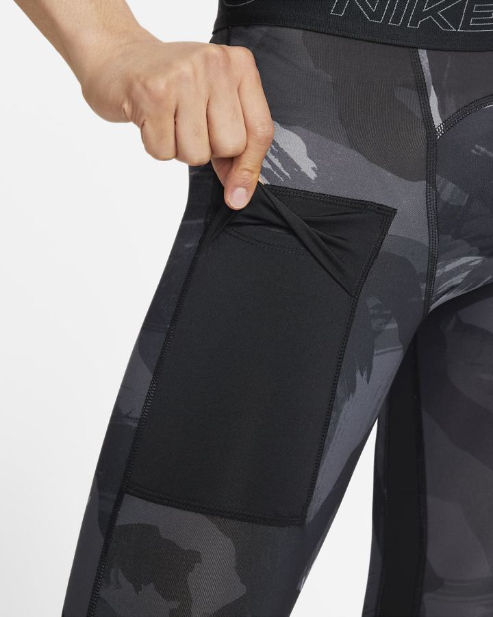 Leggins Nike Pro Dri-FIT Camo Hombre Negras | KYJQU-8725