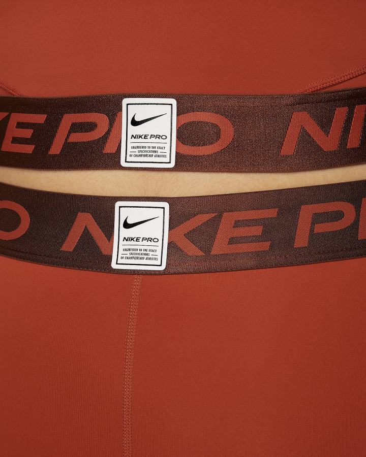 Leggins Nike Pro Dri-FIT Estampadas Mid-Rise Mujer Marrones Rosas Claro | GUKCS-1203