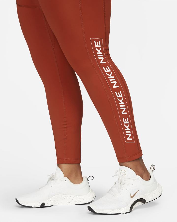 Leggins Nike Pro Dri-FIT Estampadas Mid-Rise Mujer Marrones Rosas Claro | GUKCS-1203