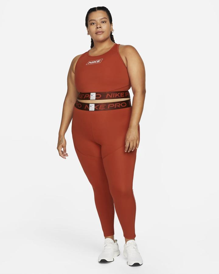 Leggins Nike Pro Dri-FIT Estampadas Mid-Rise Mujer Marrones Rosas Claro | GUKCS-1203