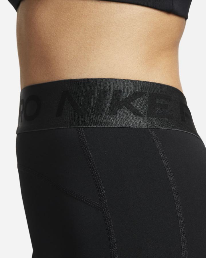 Leggins Nike Pro Dri-FIT Estampadas Mid-Rise Mujer Negras Gris Oscuro Blancas | LSANY-5089