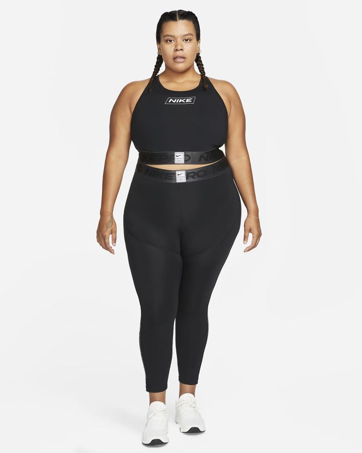 Leggins Nike Pro Dri-FIT Estampadas Mid-Rise Mujer Negras Gris Oscuro Blancas | MFAHL-9154