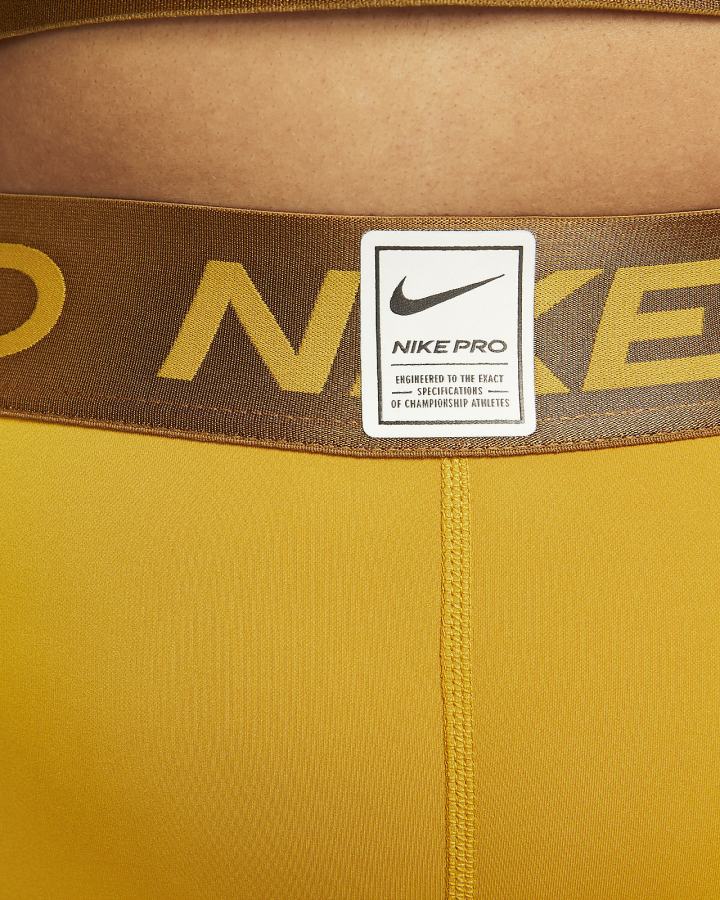 Leggins Nike Pro Dri-FIT Estampadas Mid-Rise Mujer Doradas Marrones Verde | ZOYDE-2178