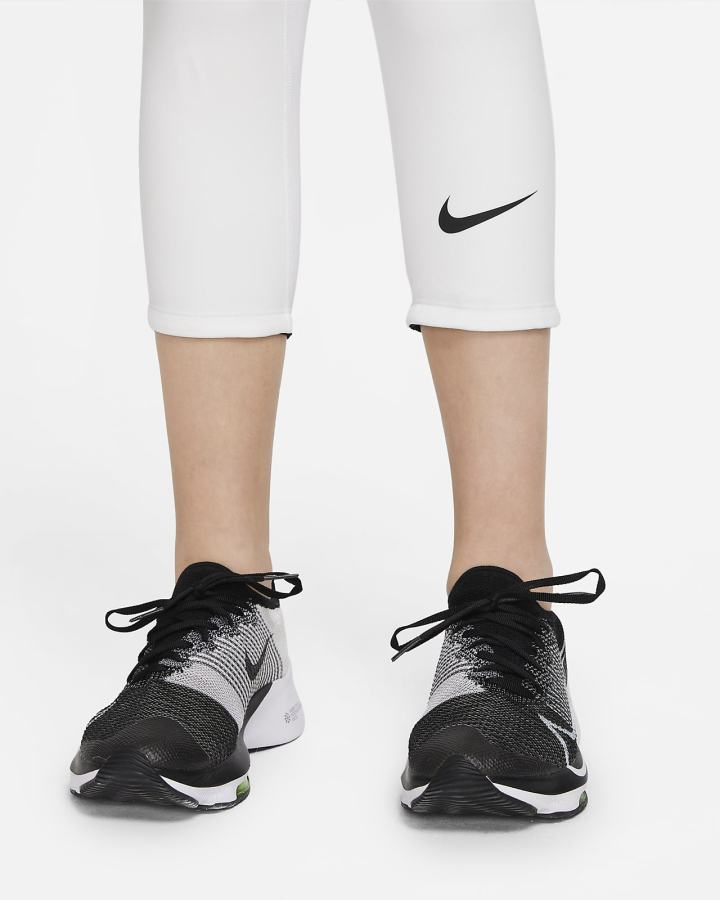 Leggins Nike Pro Dri-FIT Kids 3/4-Length Niño Blancas Negras | VUWON-9436