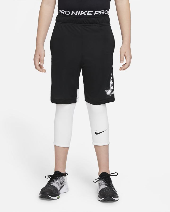 Leggins Nike Pro Dri-FIT Kids 3/4-Length Niño Blancas Negras | VUWON-9436