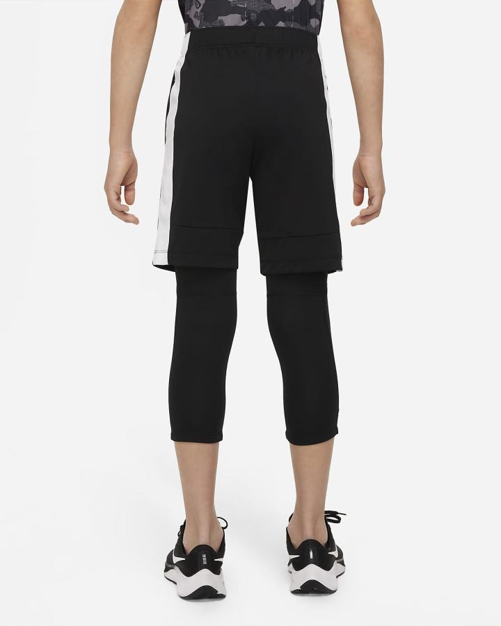 Leggins Nike Pro Dri-FIT Kids 3/4-Length Niño Negras Blancas | XIAMH-5368