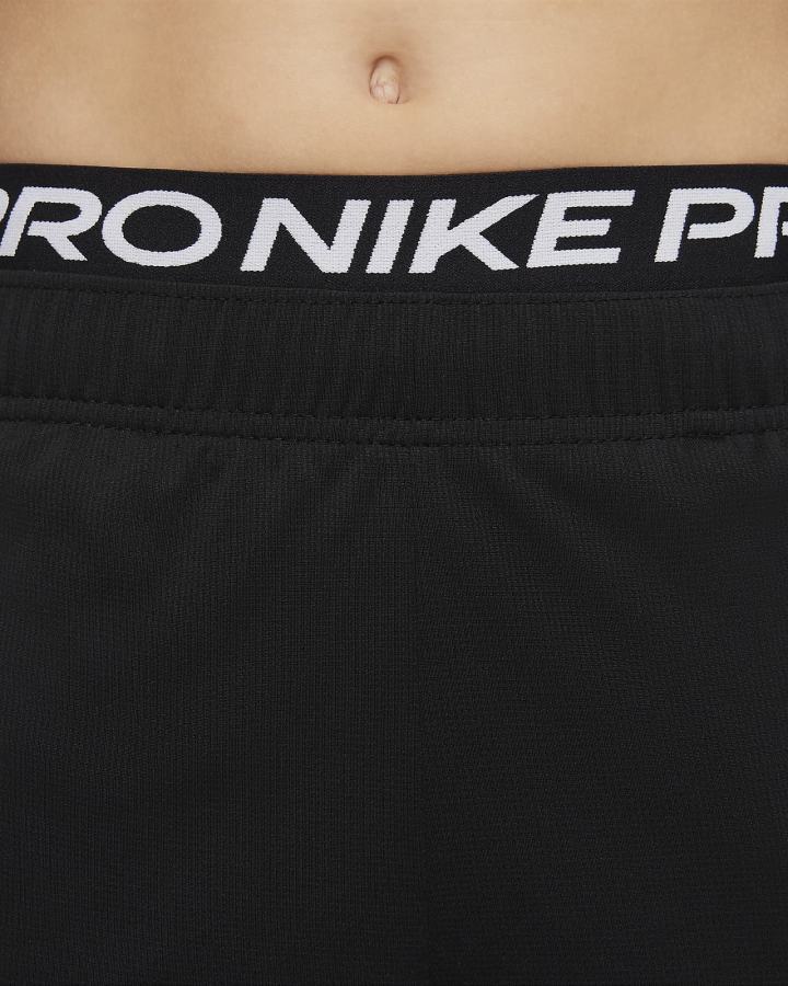 Leggins Nike Pro Dri-FIT Kids 3/4-Length Niño Negras Blancas | XIAMH-5368