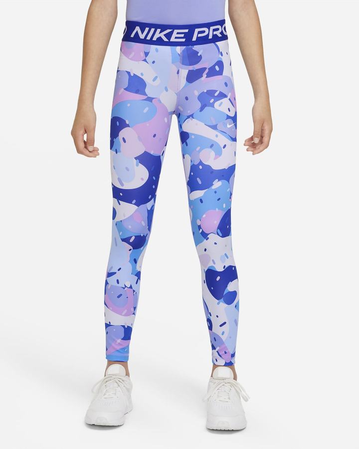 Leggins Nike Pro Dri-FIT Kids Niña Blancas | EGMKW-6274