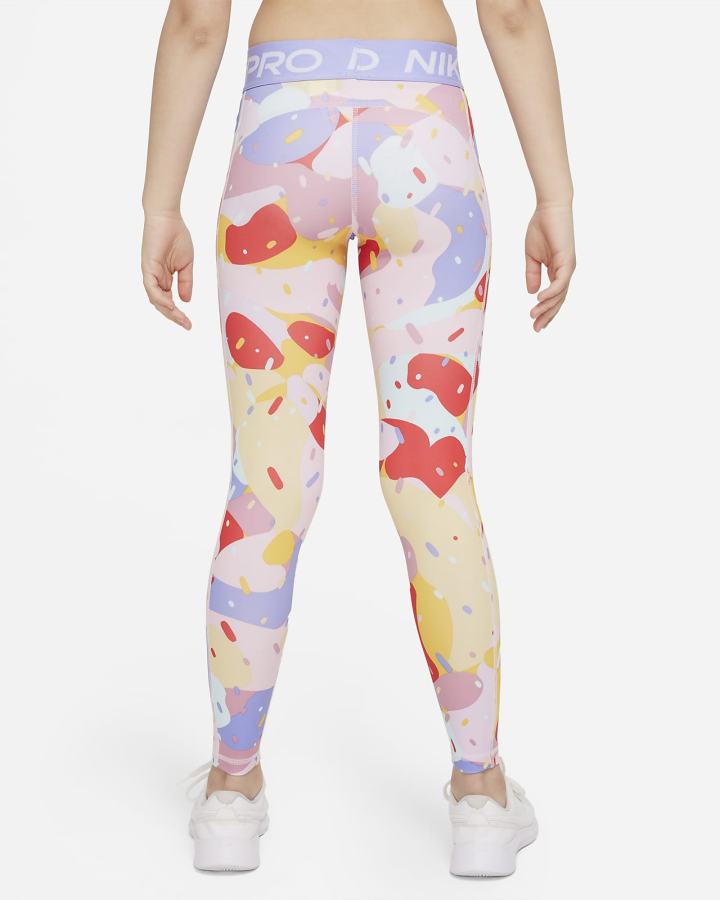 Leggins Nike Pro Dri-FIT Kids Niña Blancas | JMZNE-0287