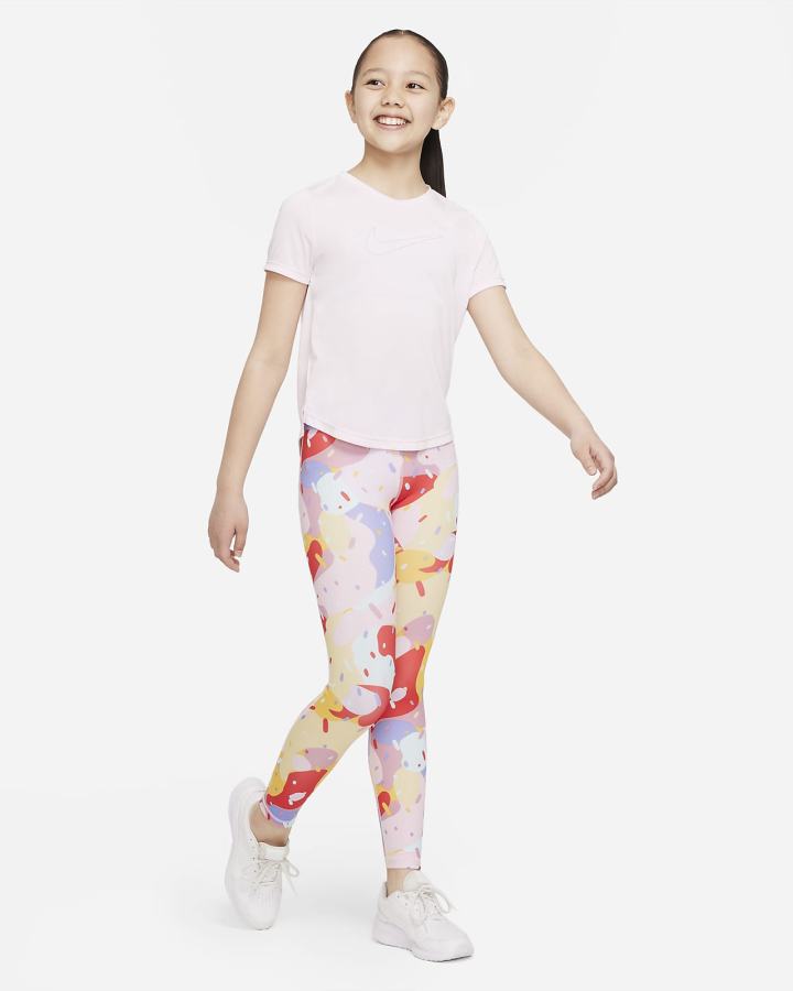 Leggins Nike Pro Dri-FIT Kids Niña Blancas | JMZNE-0287