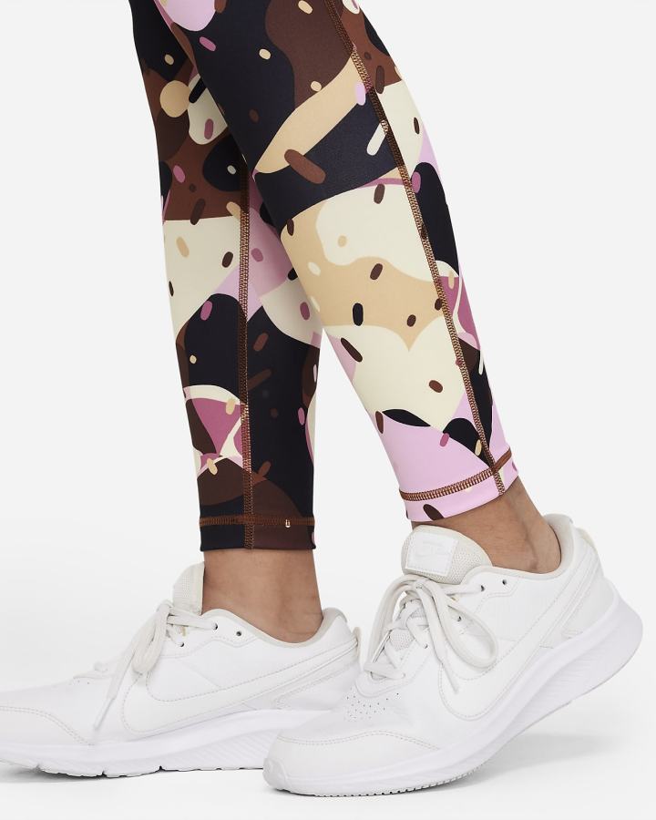 Leggins Nike Pro Dri-FIT Kids Niña Negras Blancas | DASKF-5483