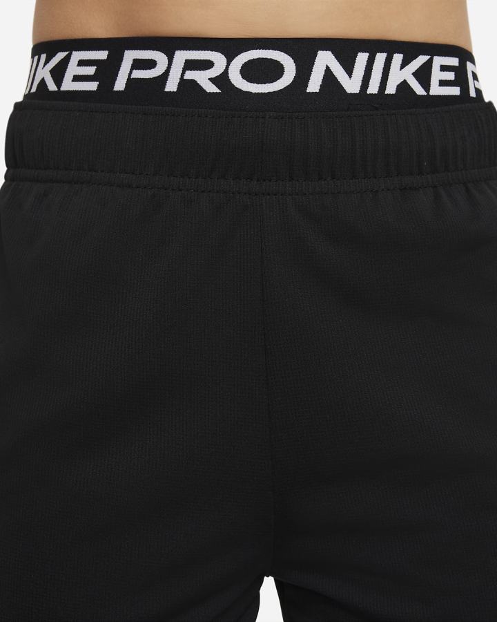 Leggins Nike Pro Dri-FIT Kids Niño Gris Oscuro Blancas | LSVFA-5602