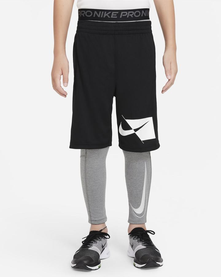 Leggins Nike Pro Dri-FIT Kids Niño Gris Oscuro | TXNMU-6135