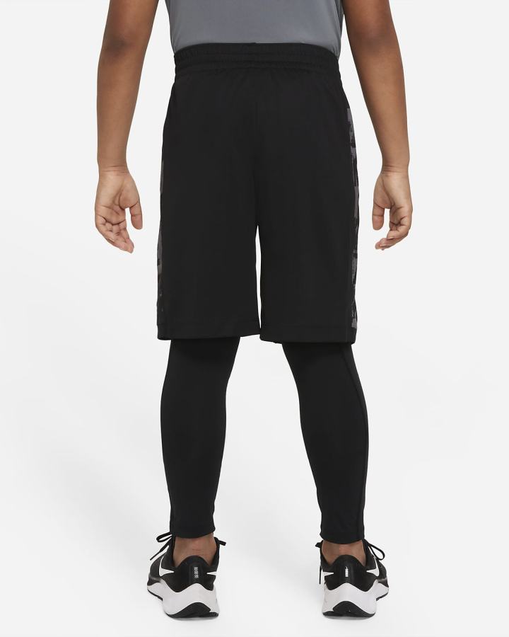 Leggins Nike Pro Dri-FIT Kids Niño Negras Blancas | LBCSH-1293