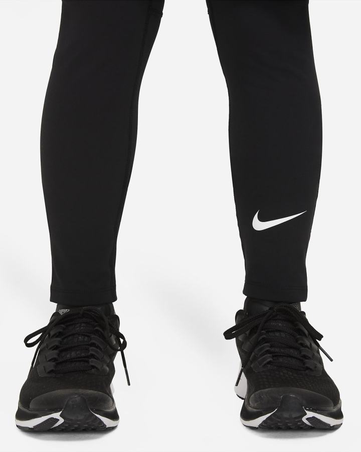 Leggins Nike Pro Dri-FIT Kids Niño Negras Blancas | LBCSH-1293
