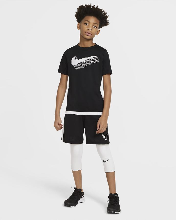 Leggins Nike Pro Kids 3/4-Length Niño Blancas Negras | ZQLCH-0362