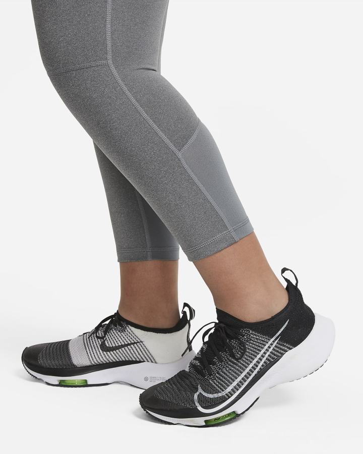Leggins Nike Pro Kids Capri Niña Gris Oscuro Blancas | NQKID-9056