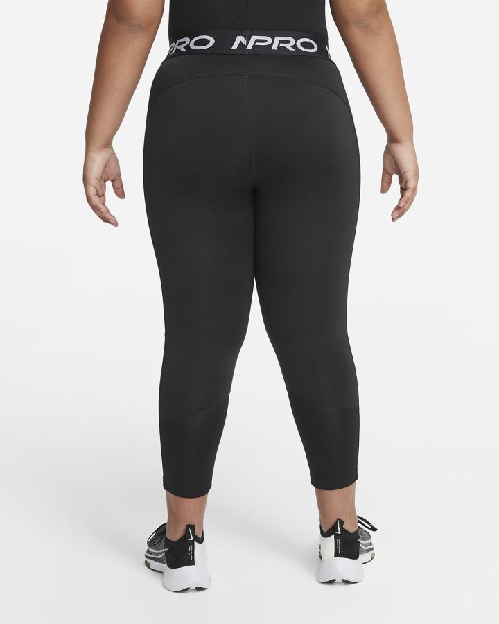 Leggins Nike Pro Kids Capri Niña Negras Blancas | PQKDI-5398