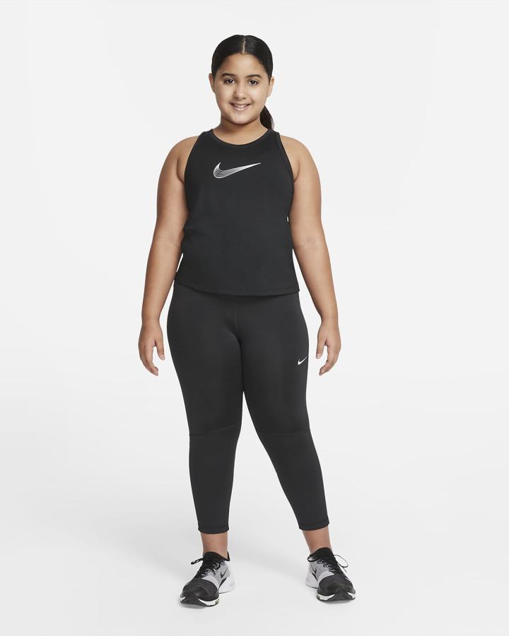Leggins Nike Pro Kids Capri Niña Negras Blancas | PQKDI-5398
