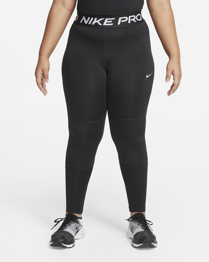 Leggins Nike Pro Kids (Extended Size) Niña Negras Blancas | XRTLY-0156