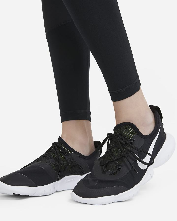Leggins Nike Pro Kids Niña Negras Blancas | KGVRH-9342