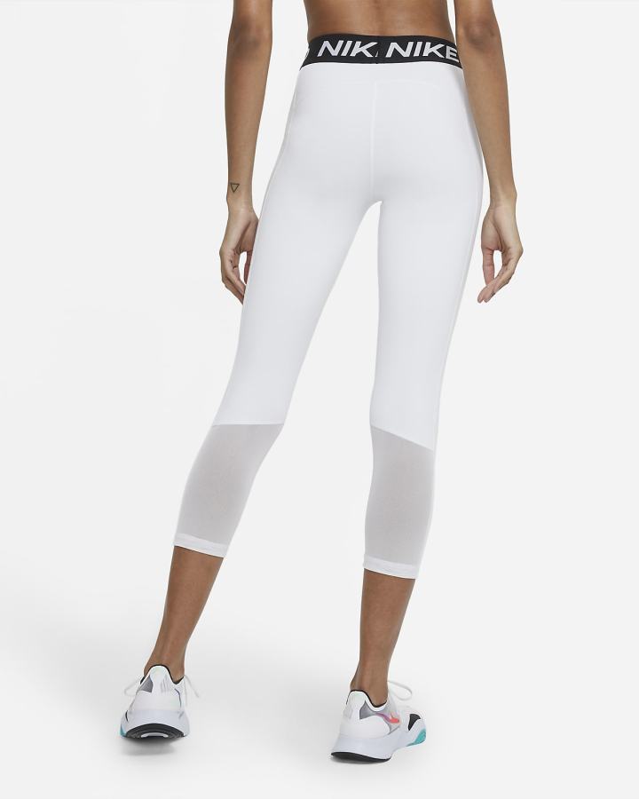 Leggins Nike Pro Mid-Rise Crop (Plus Size) Mujer Blancas Negras | CGTQV-5907