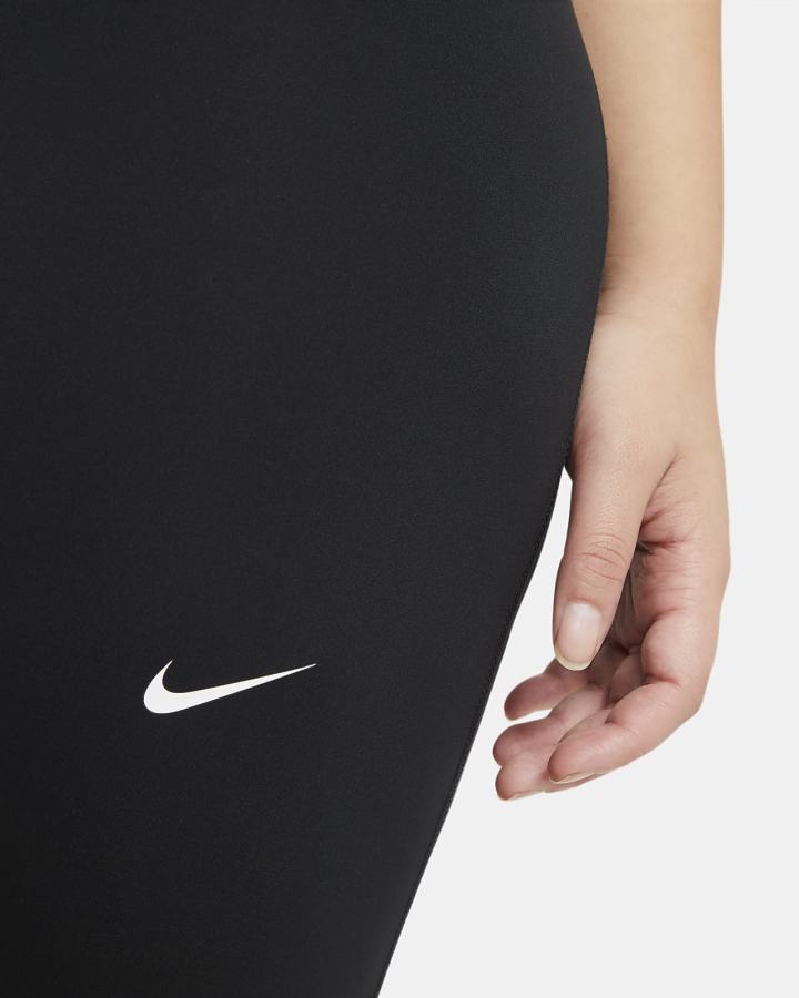 Leggins Nike Pro Mid-Rise Crop (Plus Size) Mujer Negras Blancas | HDLXV-1093