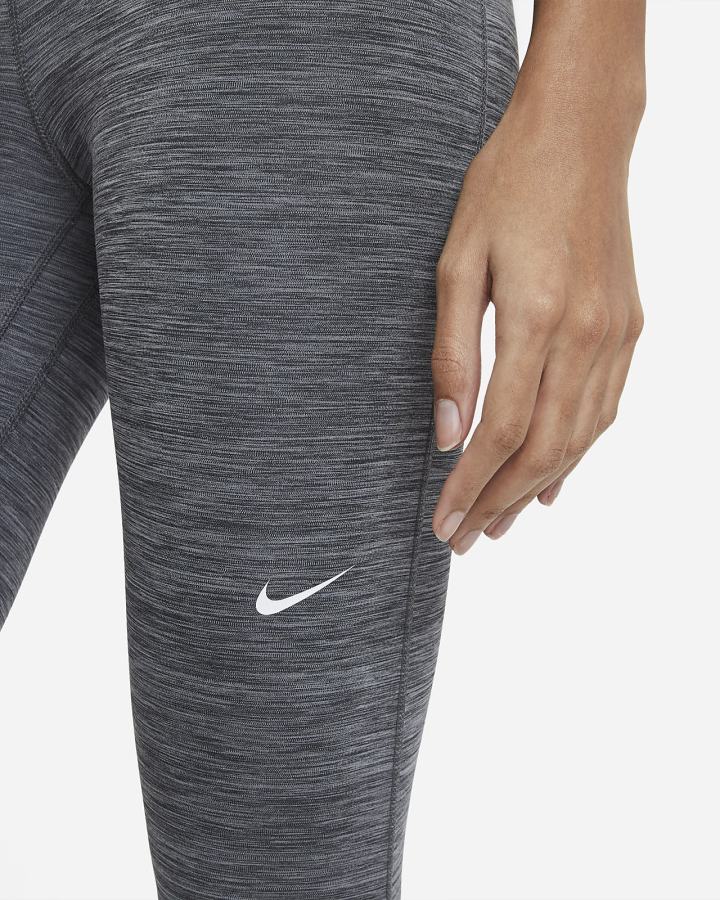 Leggins Nike Pro Mid-Rise Crop (Plus Size) Mujer Negras Blancas | HVICZ-0236