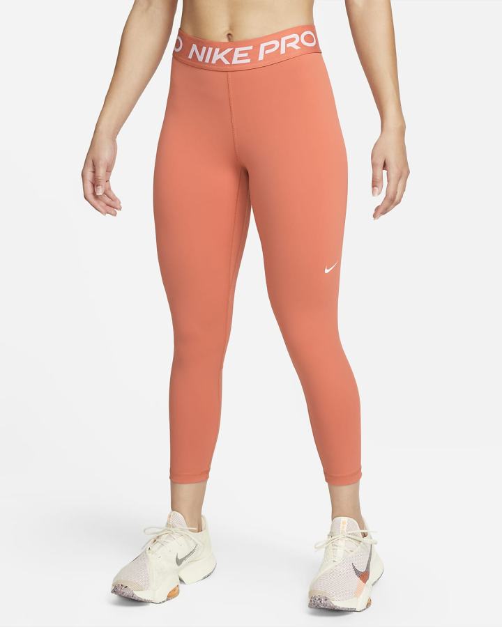 Leggins Nike Pro Mid-Rise Crop (Plus Size) Mujer Blancas | XALUR-7034