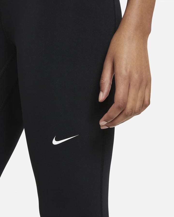 Leggins Nike Pro Mid-Rise Crop (Plus Size) Mujer Negras Blancas | YSOJK-1296