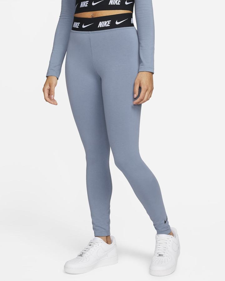 Leggins Nike Sportswear Club High-Waisted Mujer Negras | OTPAJ-4316