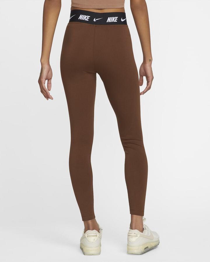 Leggins Nike Sportswear Club High-Waisted Mujer Marrones | UAFZJ-5971